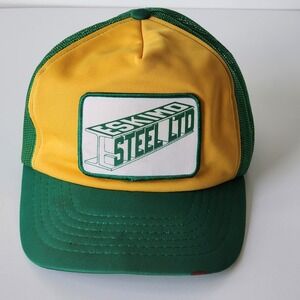 Vintage Eskimo Steel Ltd‎ Trucker Hat Mesh Cap Snap Back Patch Logo Edmonton AB